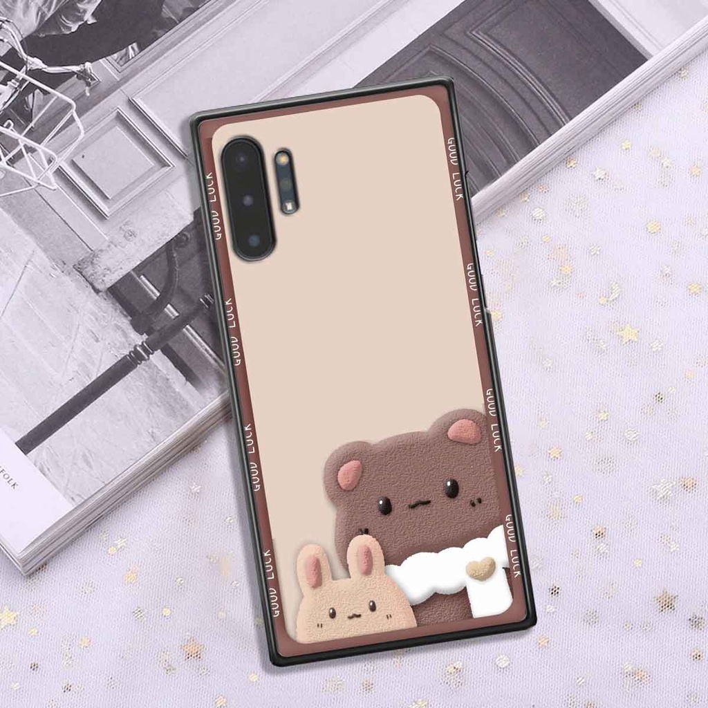 Ốp Samsung Note 10 / Note 10 Plus / Note 10+ bear brick, gấu đáng yêu, dễ thương