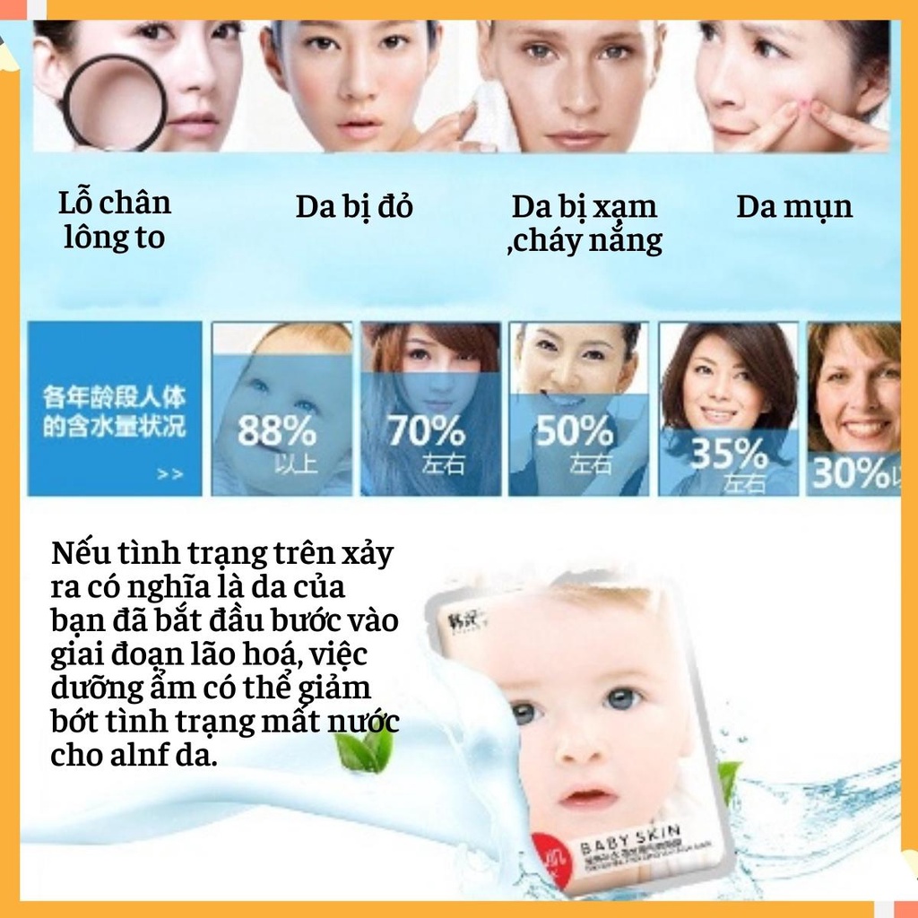 Mặt Nạ Baby Skin Nội Địa Trung Dưỡng Ẩm Da Làm Săn Chắc Mịn Màng Da Hankey- AnnA.40.Cosmetic