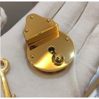 Khoá cặp túi Dulles mặt trơn luxury - phụ kiện làm đồ da túi ví handmade