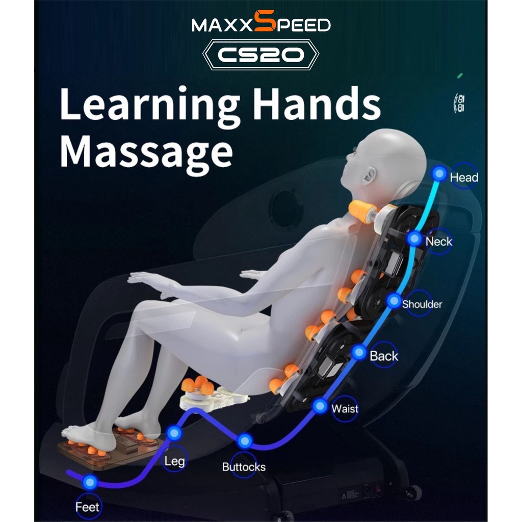 Ghế Massage Toàn Thân Cao Cấp 3D Maxxspeed CS20 - Bảo hành Chính hãng