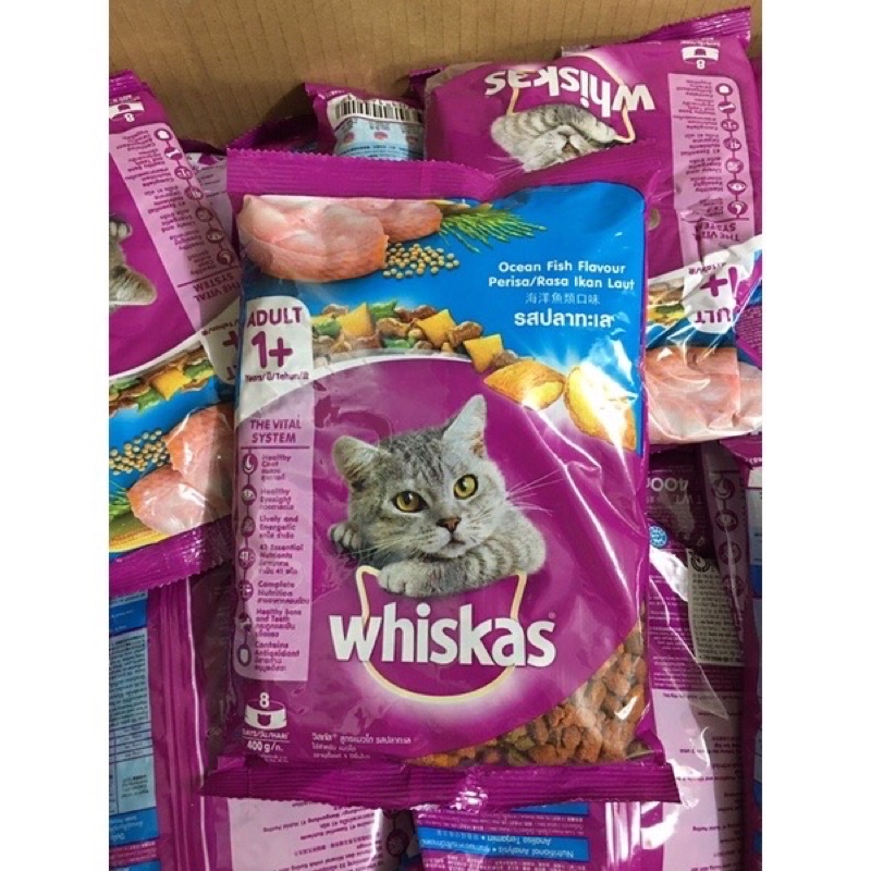 Thức Ăn Cho Mèo Wiskas vị Cá Thu túi 400g