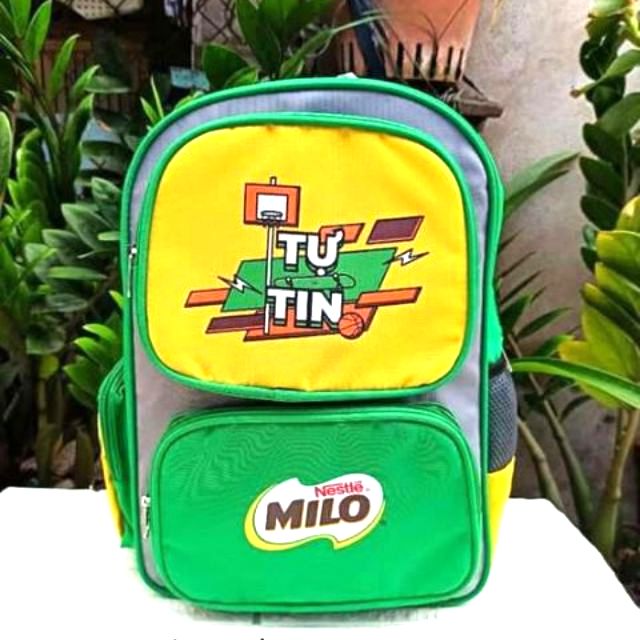 Balo Milo cho bé ( mẫu mới xịn sò mềm mịn) . Hàng khuyến mãi của sữa MILO.