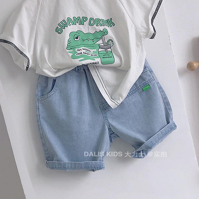 [Babycat Hàng Có Sẵn Quần Short Denim Mềm Năm Điểm Thời Trang Mùa Hè Phong Cách Hàn Quốc Nhật Bản Dành Cho Bé Trai 2022