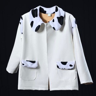 Áo khoác da trắng boo