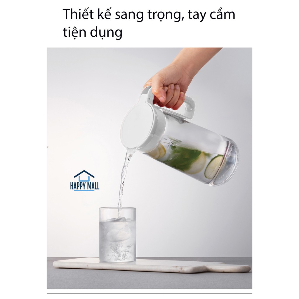 Bình nước thủy tinh LocknLock có quai cầm LLG619 dung tích 1.3L