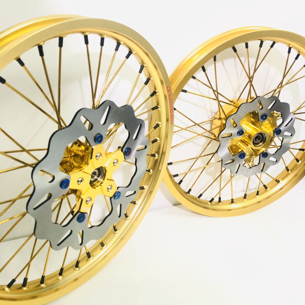 Bộ Bánh Căm EXCITER 1325/150 Nhập Khẩu Cao Cấp_Màu Vàng Gold_Motorsaigon