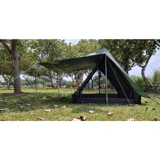 Lều vintage home 2-3p+ trụ chống