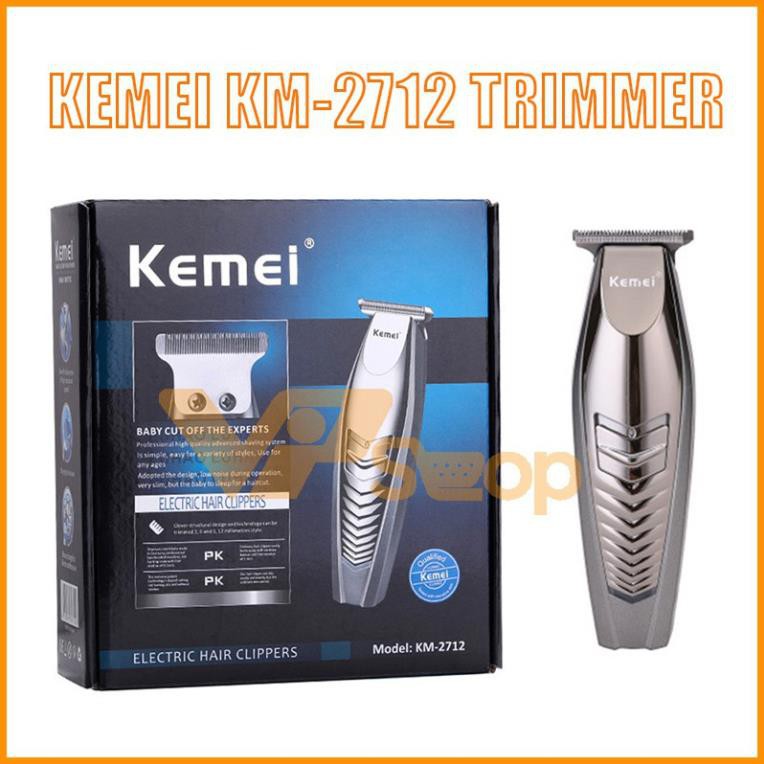 Tông đơ cạo viền cắt tóc chuyên nghiệp KEMEI KM-2712 Barber chính hãng