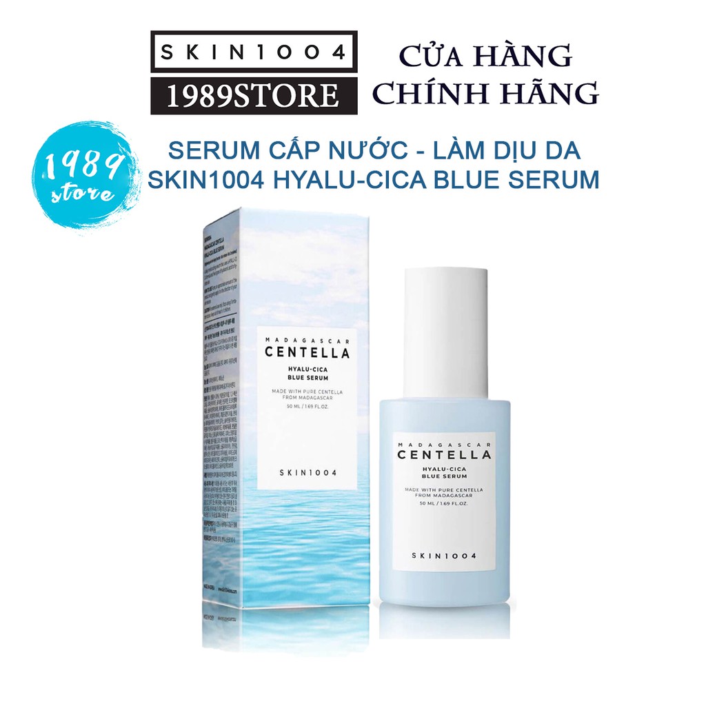 Serum Rau Má SKIN1004 Cấp Nước & Làm Dịu Da Madagascar Centella Hyalu-Cica Blue Serum - 1989Store Phân Phối Chính Hãng