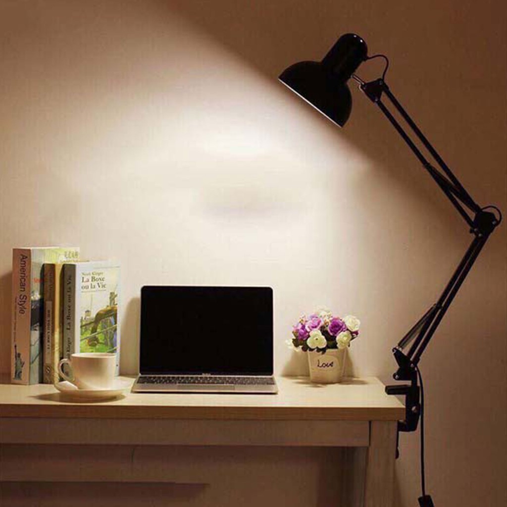 Đèn chụp kẹp bàn kéo dài phù hợp học sinh sinh viên hay dân văn phòng - NDHS-5097-DCKD (Ngẫu nhiên màu)