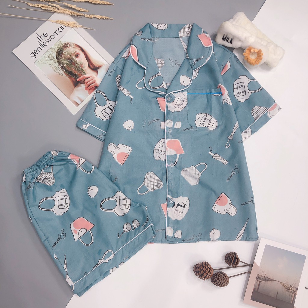 Đồ bộ pijama cộc đùi kate Thái | BigBuy360 - bigbuy360.vn