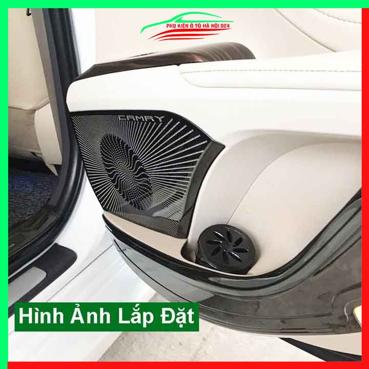 Bộ ốp màng loa Camry 2019-2022 chuẩn theo xe vân Titan chống xước trang trí nội thất ô tô