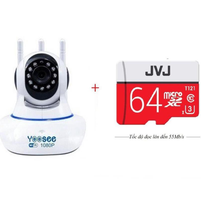 Camera giám sát yoosee wifi 3 râu 2.0 - Camer wifi có  hỗ trợ tiếng việt,sử dụng thẻ nhớ JVJ PRO chuyên dụng cho camera