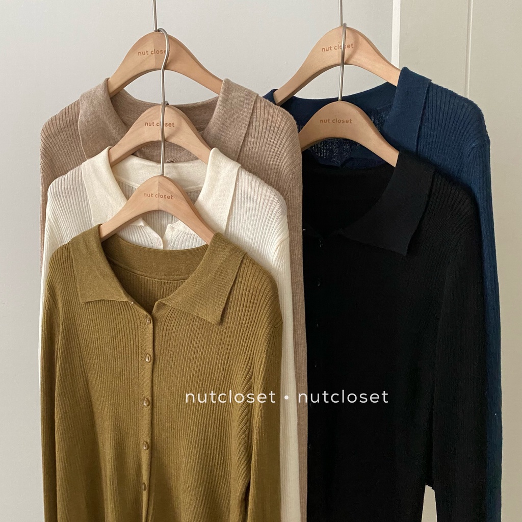 Áo cardigan cổ polo _ A0257 | BigBuy360 - bigbuy360.vn