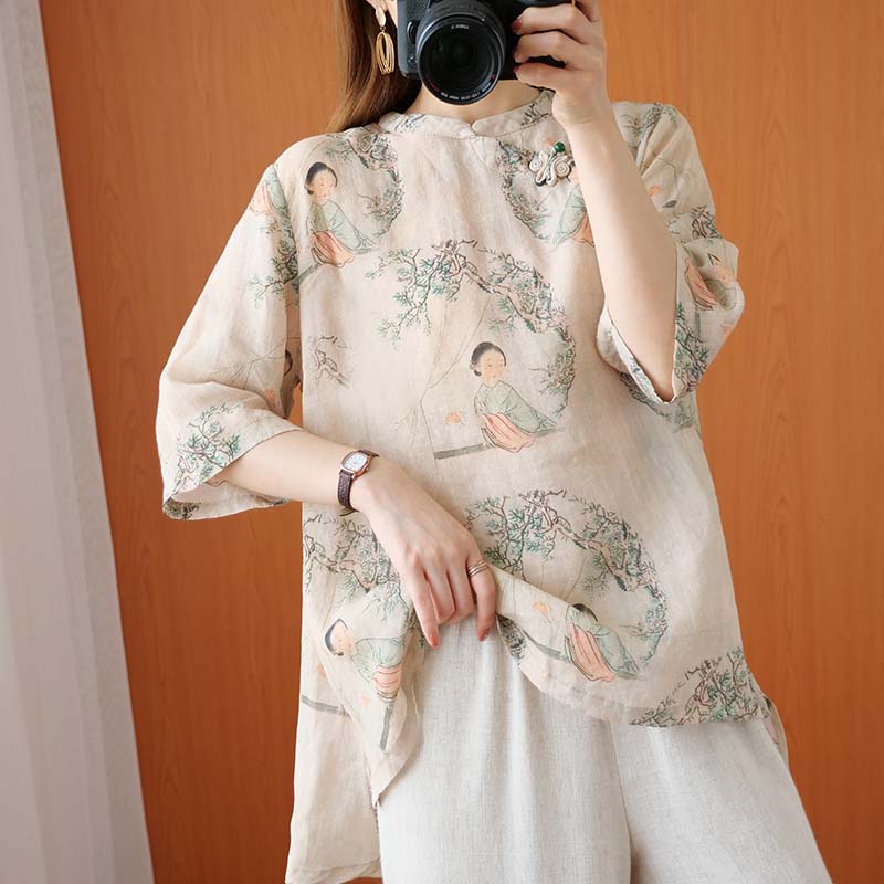☻ L O T U S ☻ Áo Kiểu Sườn Xám Hiện Đại Plus Size CAL1573- Hàng Mới