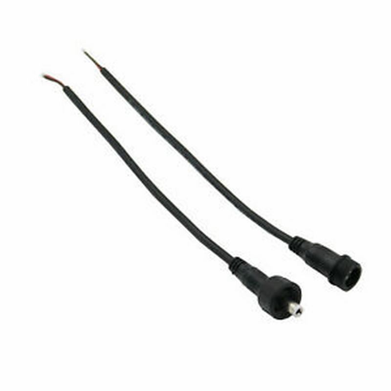Dây nguồn DC 5.5*2.1mm - Loại thường và chống nước - Cặp dây jack đực và cái - Đen