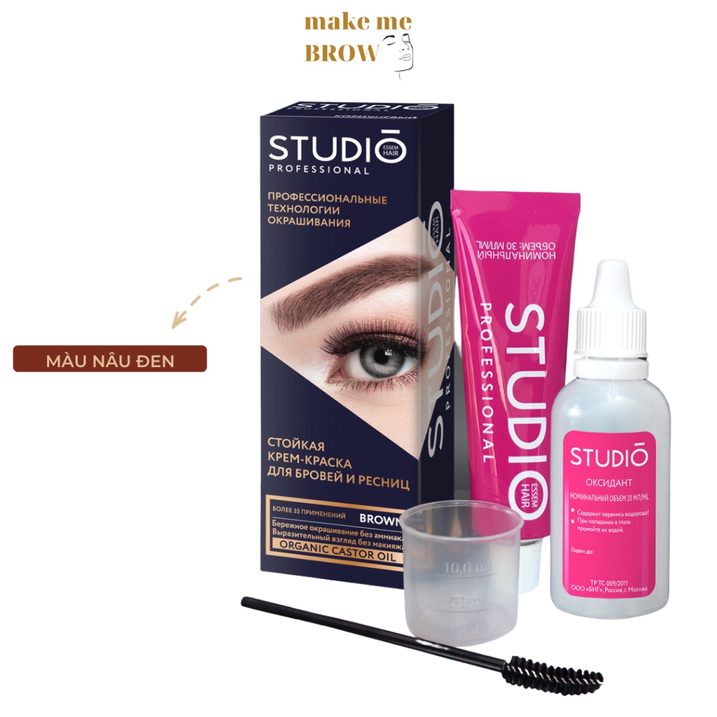 Bộ kit nhuộm lông mày và mi STUDIO PROFESSIONAL hiệu ứng kẻ chì tự nhiên 80ml - makemeBrow | BigBuy360 - bigbuy360.vn