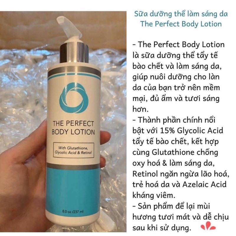 The Perfect Body Lotion Kem Dưỡng Body Sáng Da Giảm Viêm Nang Lông