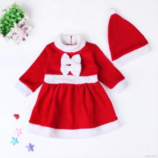 Đầm giáng sinh + mũ ông già Noel xinh xắn cho bé gái