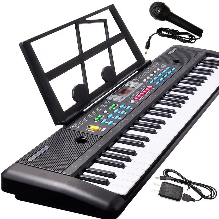 Đàn Piano Đàn Điện Tử 61 Phím Kèm mic và giá nhạc Cho Bé Đàn Organ_bảo hành