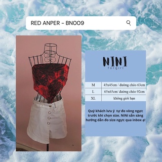 Bandana | BN008 + BN009 | Khăn Buộc Đầu | Khăn Buộc Ngực Hoạ Tiết Vách Núi Đỏ + Vàng