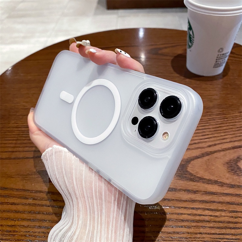 Ốp Điện Thoại Cứng Nhám Có Đế Sạc Không Dây Cho iPhone 14 Pro Max 14 Plus ip14pro