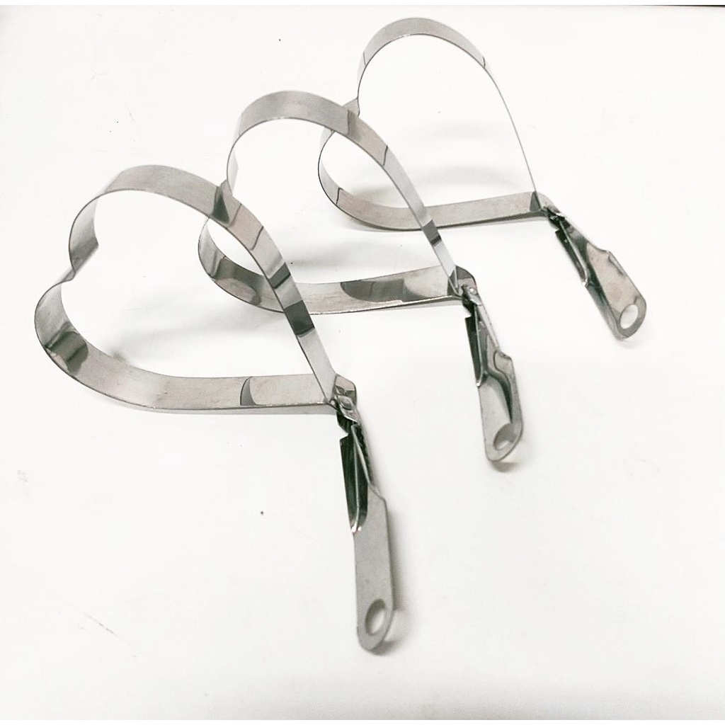 Khuôn chiên trứng, làm bánh tạo hình trái tim bằng inox