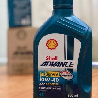 Nhớt xe tay ga Shell Advance Ax7 10W40