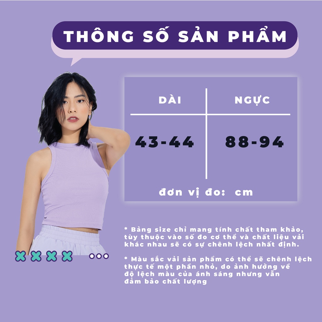 Áo croptop Choobe vải cotton cao cấp ba lỗ nữ sát nách form ôm thun co giãn thoáng mát A26