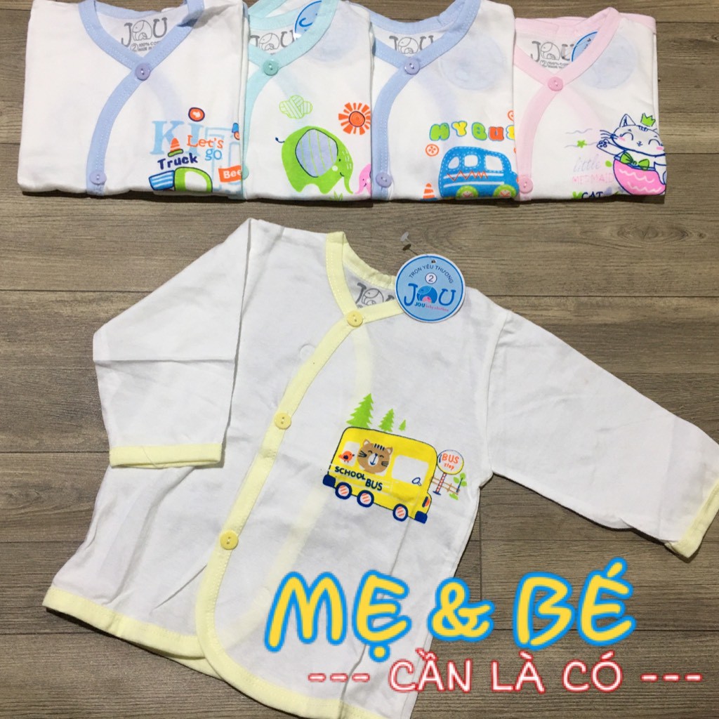 Áo Sơ Sinh, Áo Tay Dài Cho Bé JOU (áo cotton sơ sinh loại tốt)