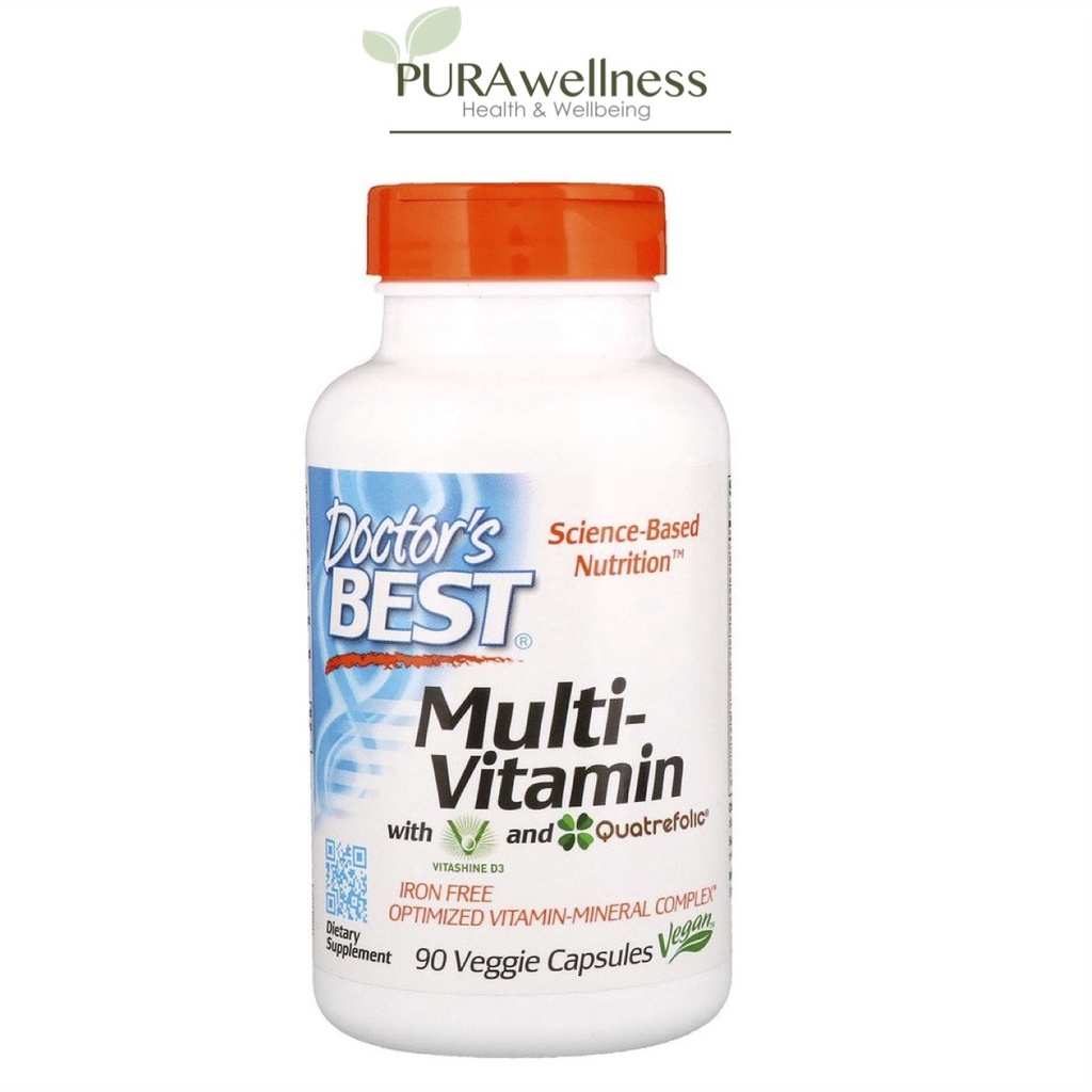 Doctor's Best, Multi-Vitamin với Vitashine D3 and Quatrefolic - Vitamin tổng hợp dành cho phụ nữ và nam giới 90 viên