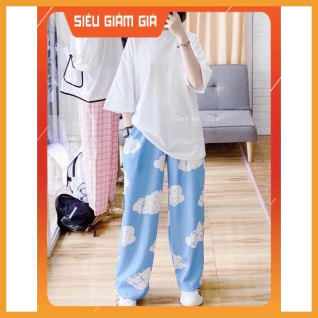 [CHẤT ĐẸP] Quần Cullotes 3D Ông Rộng Hình Đám Mây Unisex Styles