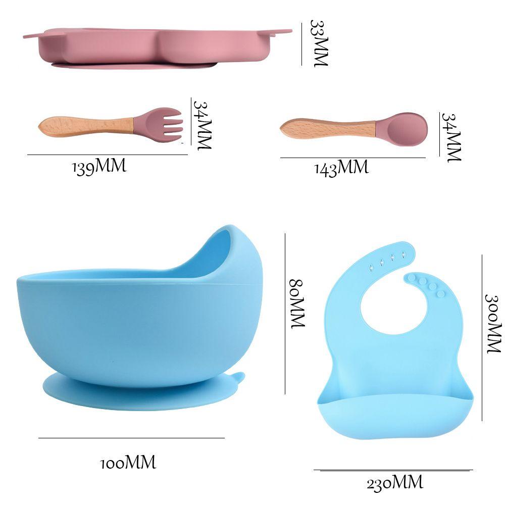 LUOL Yếm Ăn Bằng Silicon Chống Trượt Họa Tiết Hoạt Hình Dễ Thương Cho Các Bé