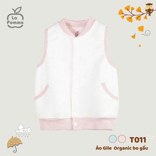 [Lapomme] Áo gile Oganic bo gấu cho bé trai/ gái, gile cho bé, thời trang trẻ em