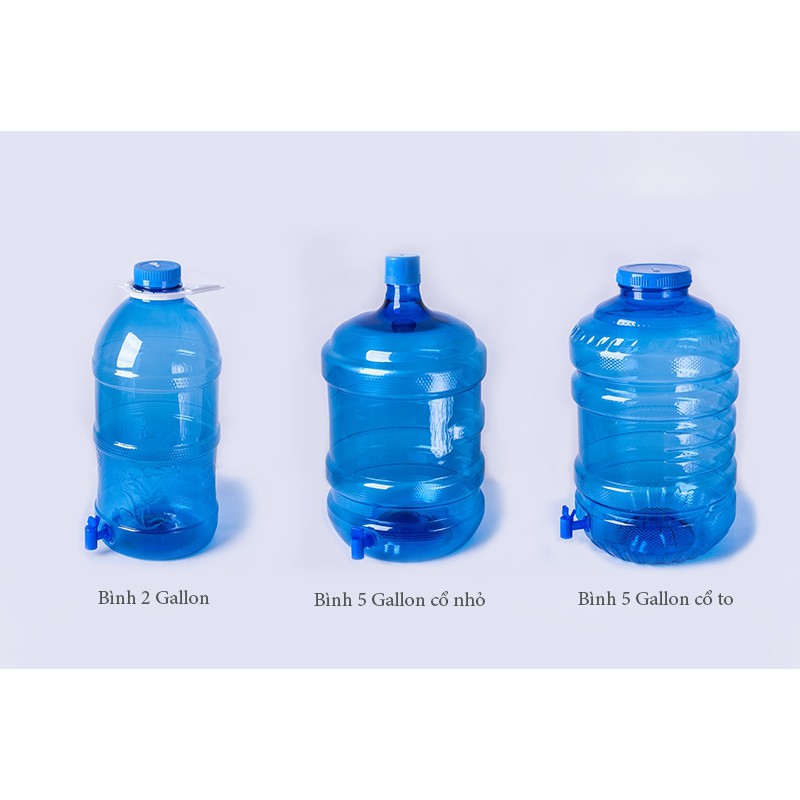 Bình Gallon Việt Nhật 7,5 lít, 18 lít, 20 lít - Bình Nước Nhựa Việt Nhật - Bình gallon 20 lít Có Vòi Rót