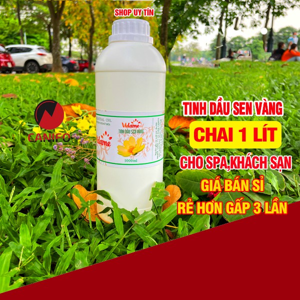 Tinh dầu hoa sen nguyên chất 1 lít Canifo - Tinh dầu sen vàng thơm phòng, hương nước hoa thơm khử mùi, xông phòng