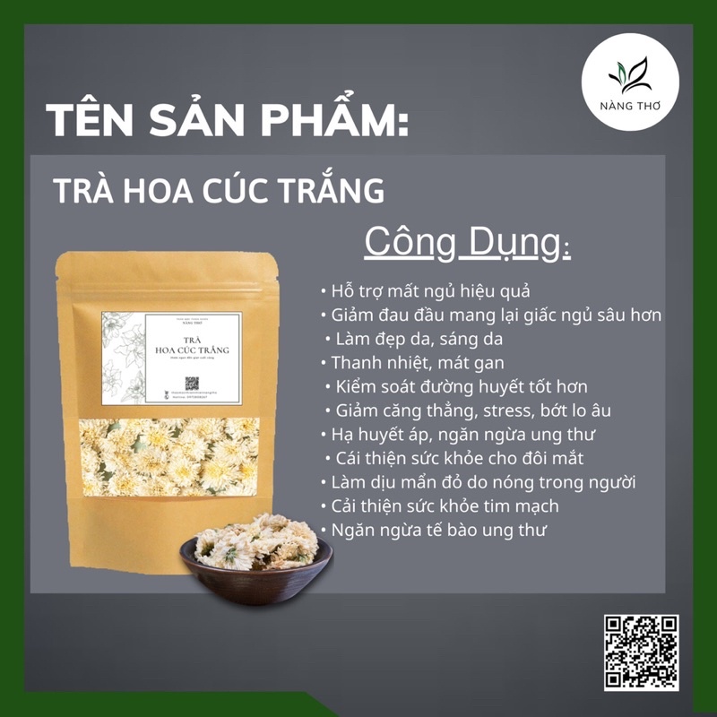 ✅[CHÍNH HÃNG] 150gr Trà Hoa Cúc Trắng ( Bạch Cúc) Loại 1- Tiệm Trà Nàng thơ