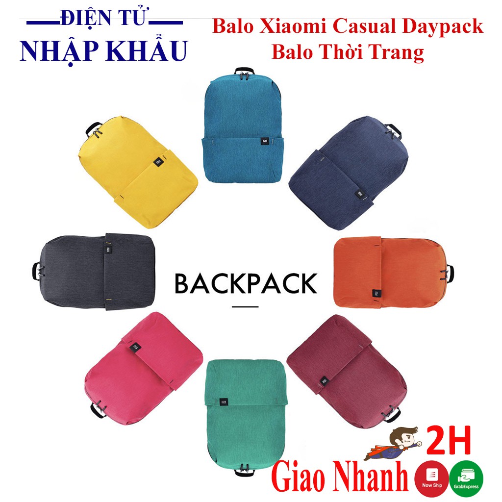 Balo Xiaomi Casual Daypack balo thời trang, đủ màu hình ảnh chân thực - CHÍNH HÃNG