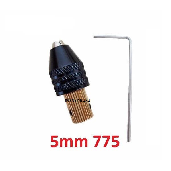 Đầu Kẹp Mũi Khoan 5mm Động Cơ Dc 775 đầu kẹp 3 chấu moto kẹp mũi 0.5 đến 3.2mm