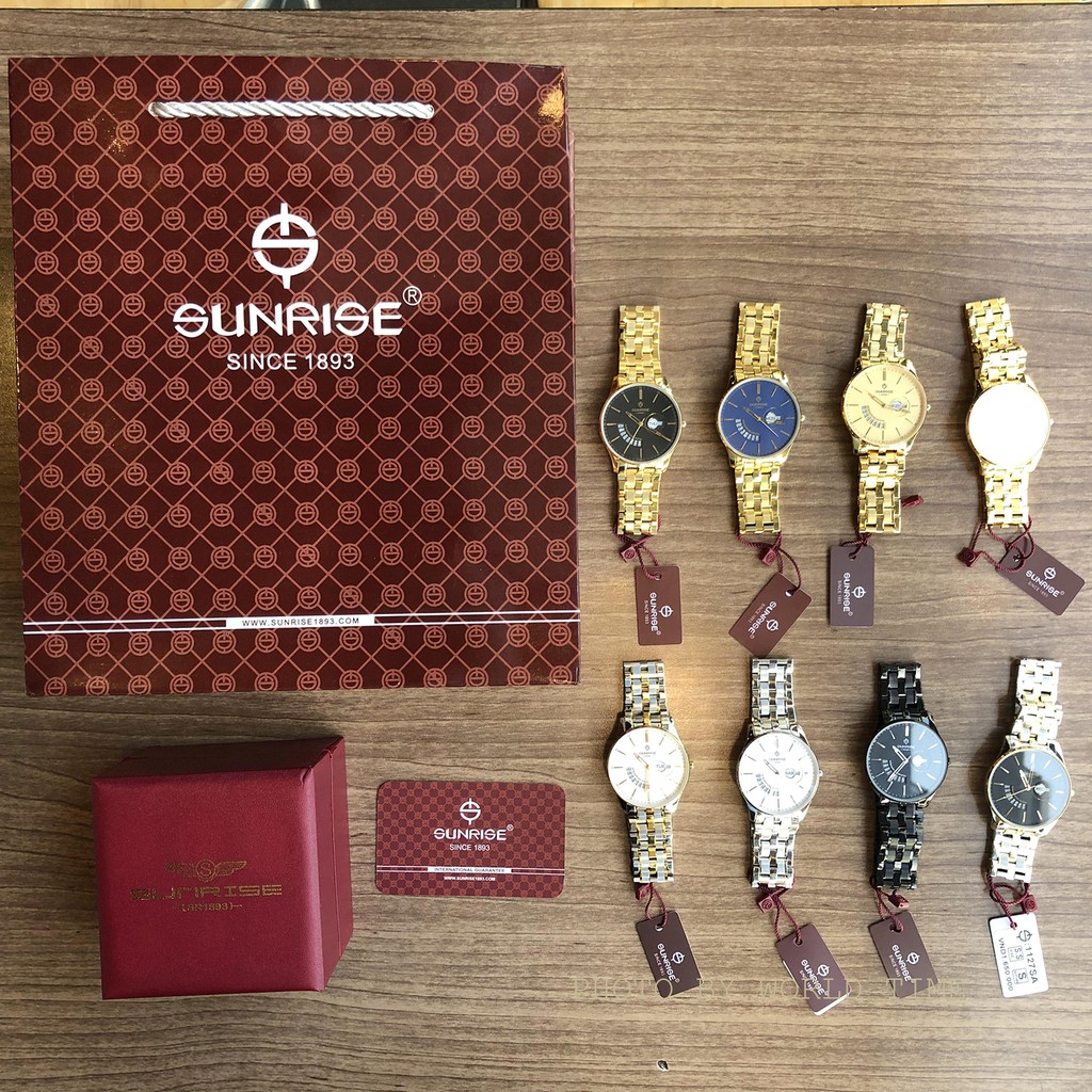 Đồng Hồ Nam Sunrise 1127SA Chính Hãng Full Box Kính Sapphire Chống Xước Chống Nước Dây Da Cao Cấp | BigBuy360 - bigbuy360.vn