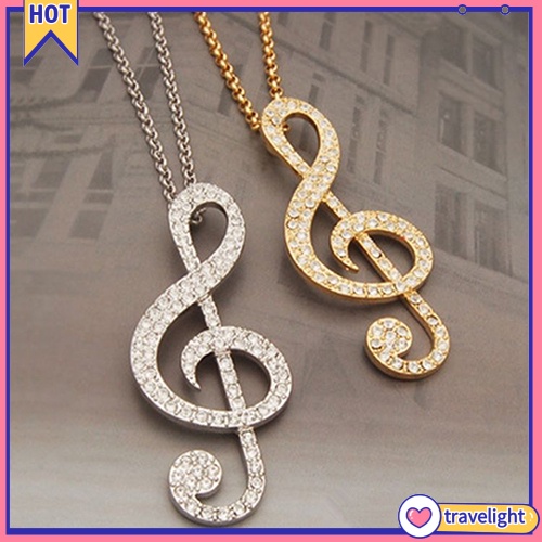 Vòng cổ Mặt Nốt Nhạc Đính Đá Thời Trang Cho Nữ