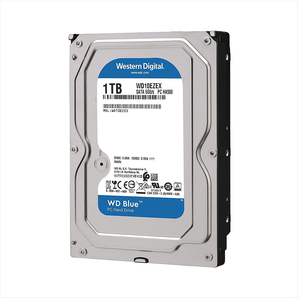 [Mã ELMALL10 giảm 10% đơn 500K] Ổ cứng HDD Western Digital Blue 1TB 3.5&quot; SATA 3 - WD10EZEX - Bảo hành 24 tháng