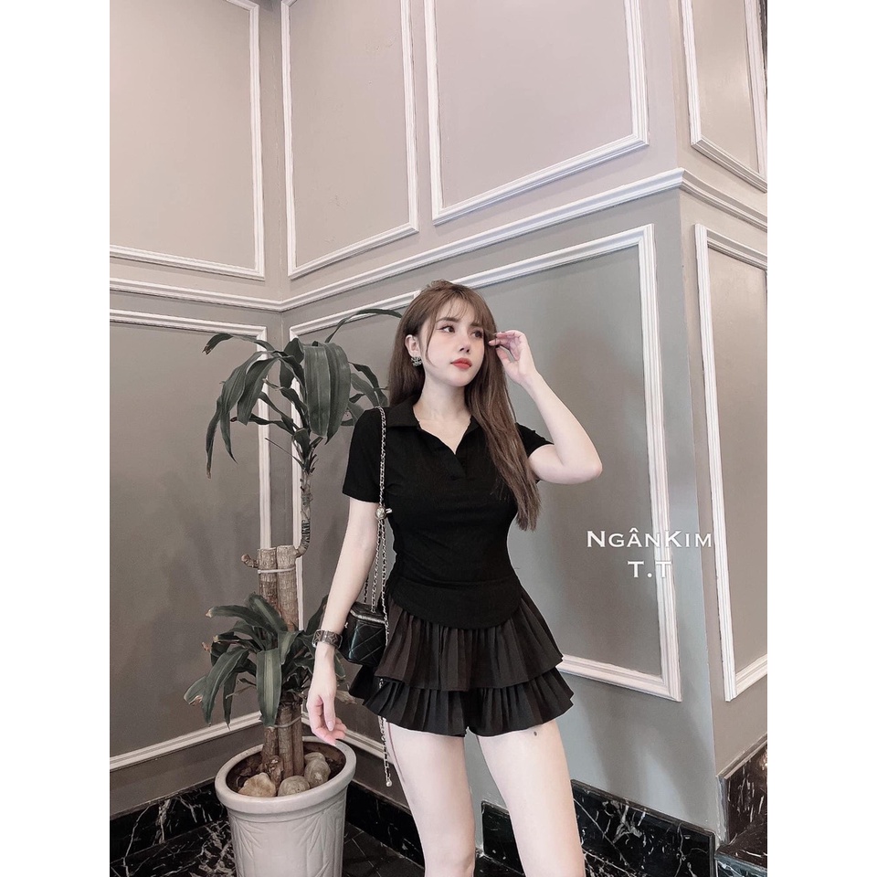 Áo thun tăm cổ đức đuôi tôm hàng Quảng Châu