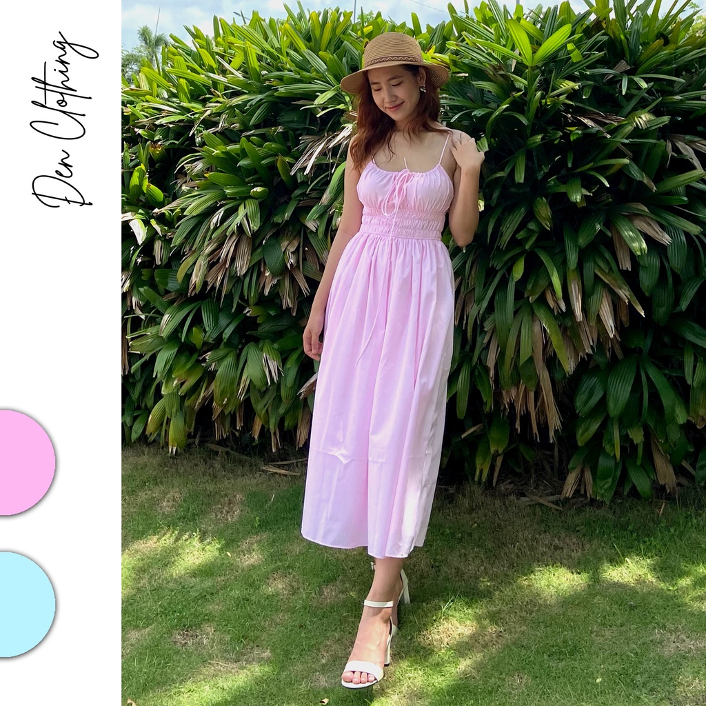 Đầm 2 dây maxi tôn dáng