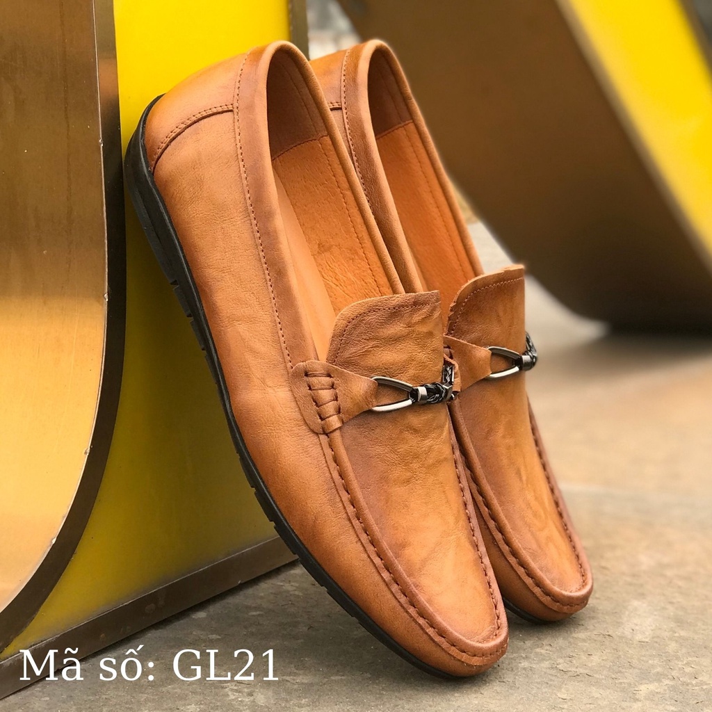 Giày lười nam Alo Davin Da Bò Cao Cấp GL21