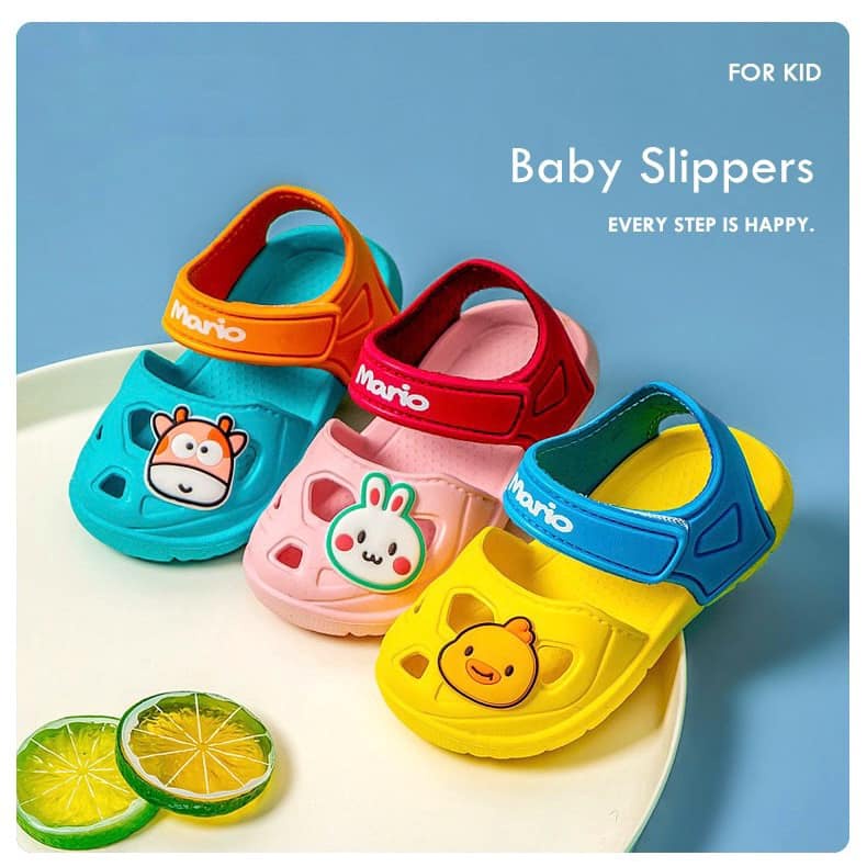 Dép cho bé Cheerful Mario QL-19001-2, sục quai dán cho bé trai bé gái chống trơn trượt chính hãng QD [NHADAU]