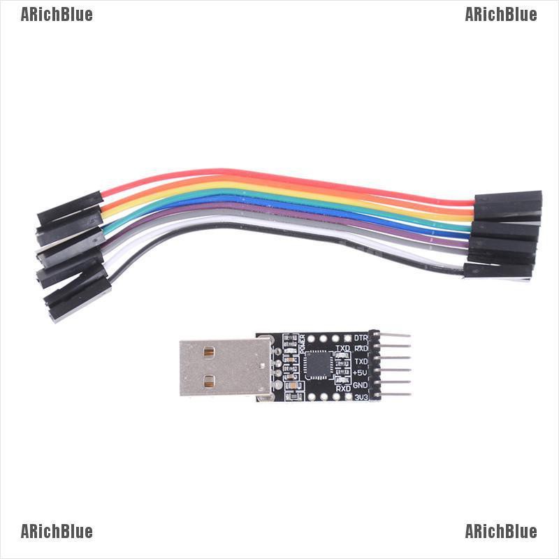 Mô Đun Chuyển Đổi Usb 2.0 Sang Ttl Uart 6pin Cp2102 + Dây Cáp