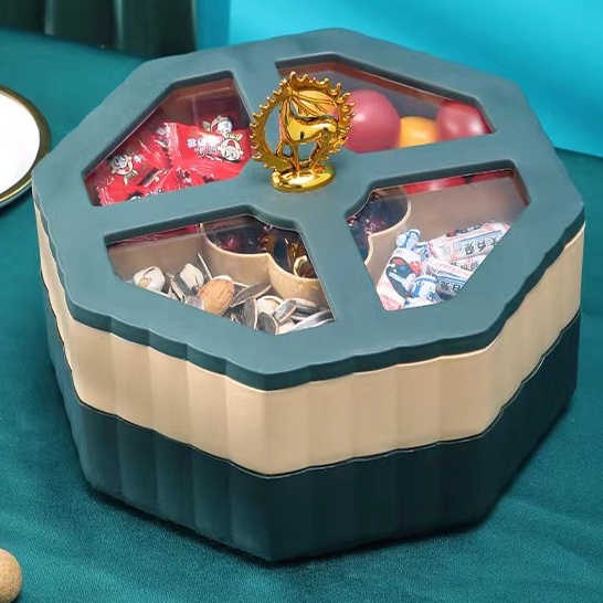 Khay mứt hình hươu 2 tầng sang chảnh cao cấp