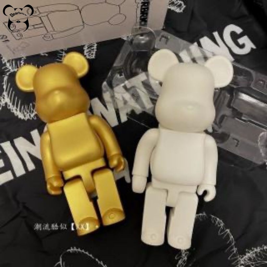 Bearbrick 400, gấu bearbrick 28cm cỡ bé để bàn, mẫu 1 màu trơn - Chin Official Store