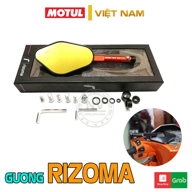 Gương chiếu hậu xe máy Rizoma thời trang mini mẫu Elisse màu theo cán gắn chân kính cho AB, SH, SH Mode, Wave,…